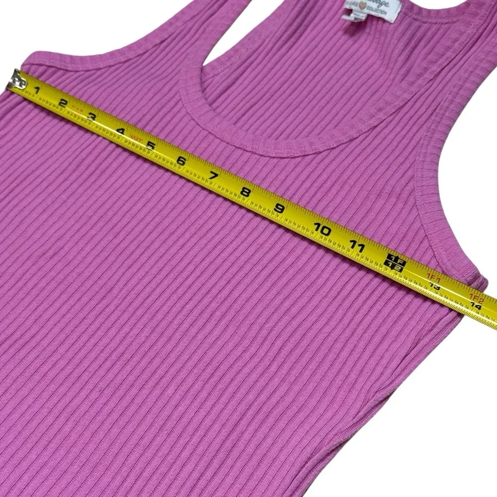 PJ Salvage Pink Ribbed Tank Top Capsule Lounge Sleep‎ Intimates Cozy S